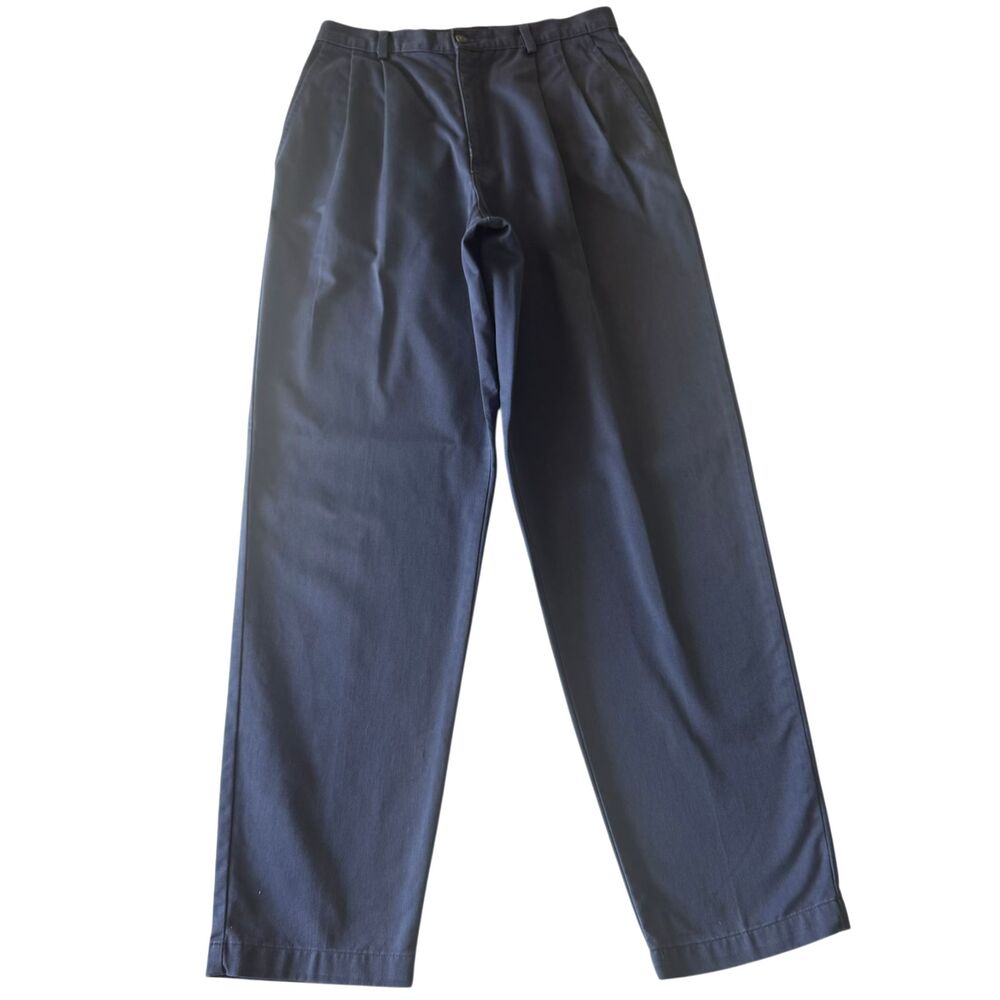 Vintage 1997 Dockers Womens Chino Pants 12 Long 30x31 Navy Straight Leg 90s
